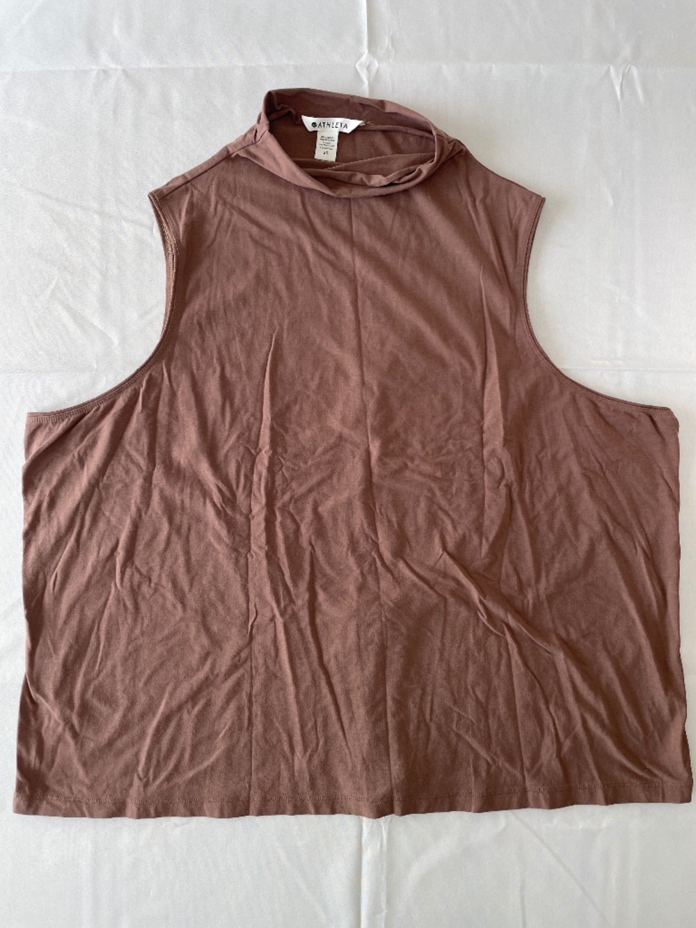 Athleta Womens Sleeveless Yoga Top Mauve Cowl Neck Athletic Tank - Size 2X